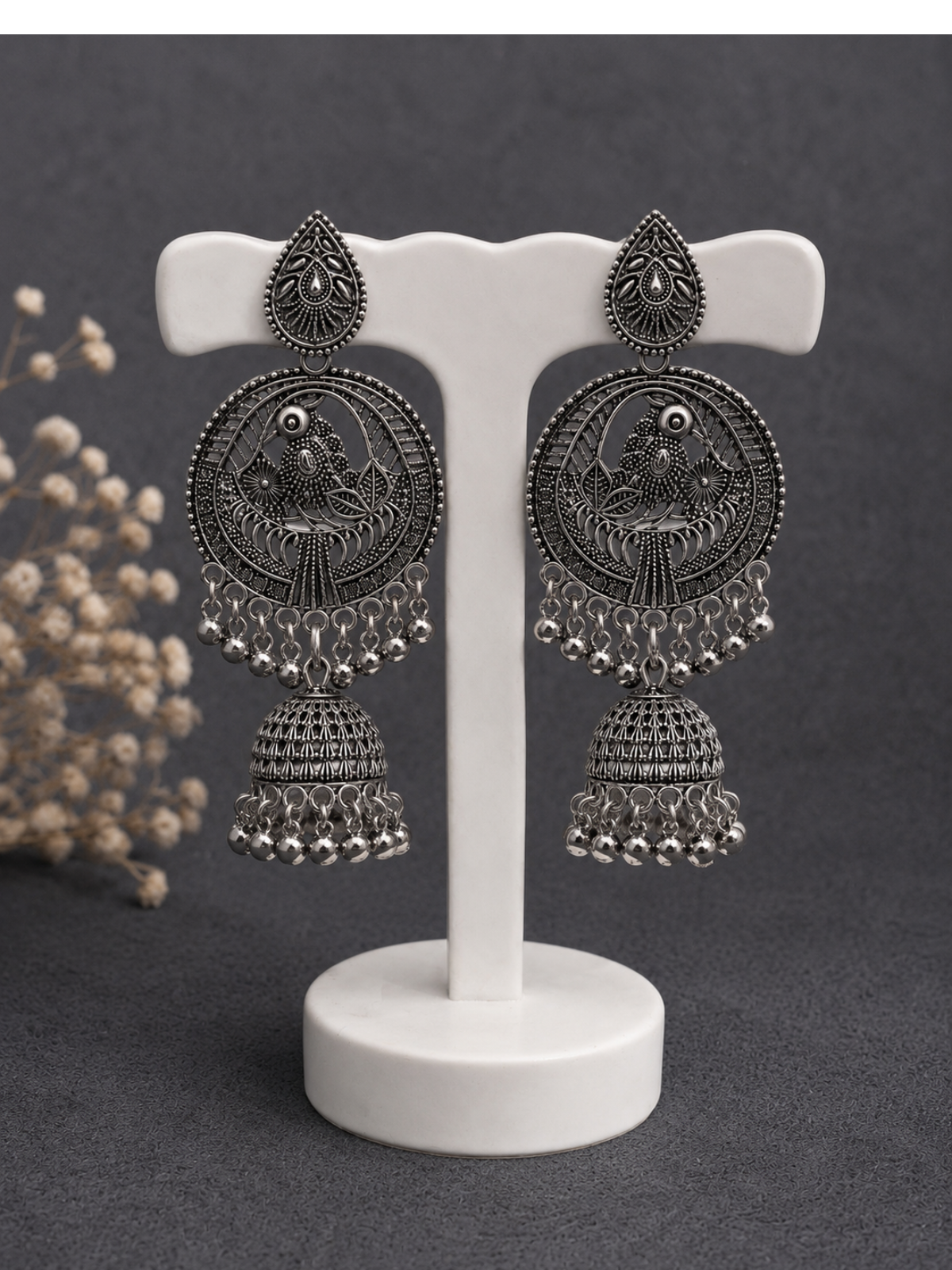 Bird Motif Jhumka
