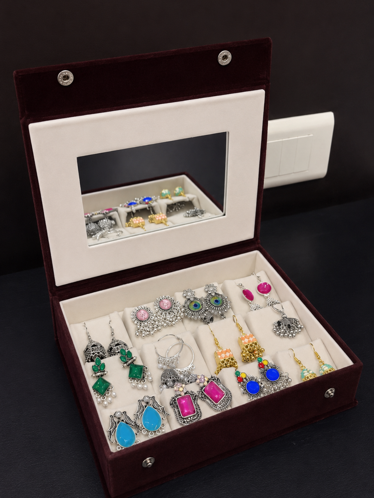 Mirror jhumka box